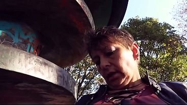 POV Public Extreme: Granny Fucked in a Fountain (At Day Time)